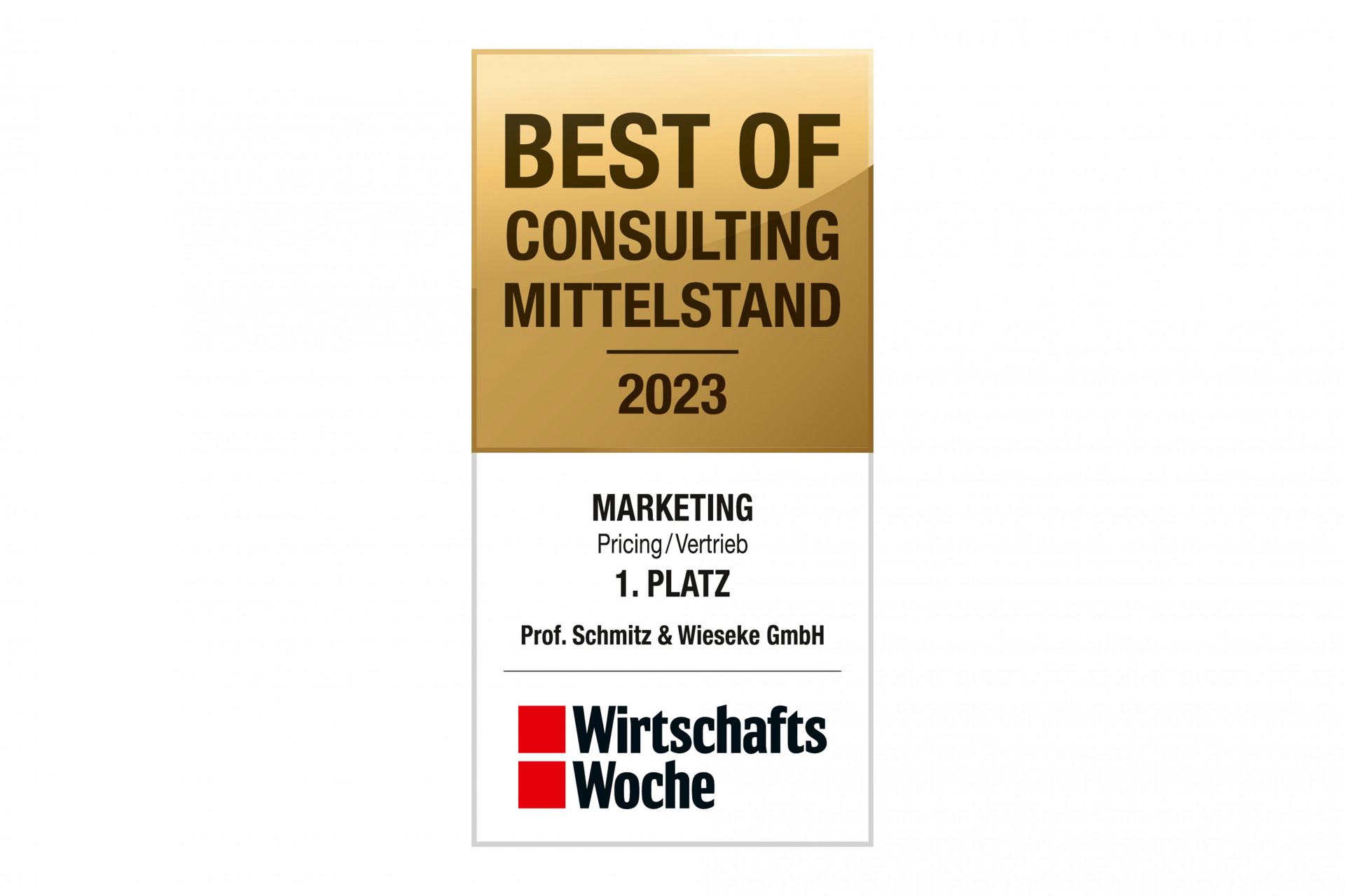 Best of Consulting 2023 Award für Prof. Schmitz & Wieseke